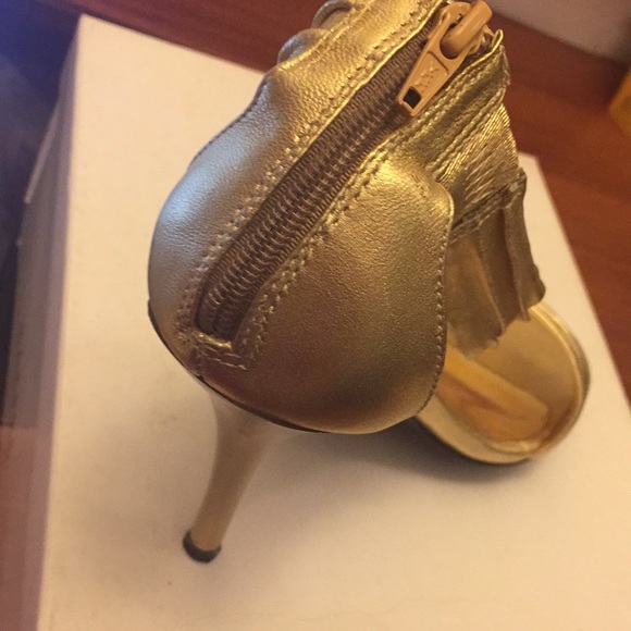Gold Strappy Heel by Bakers - Picture 5 of 5